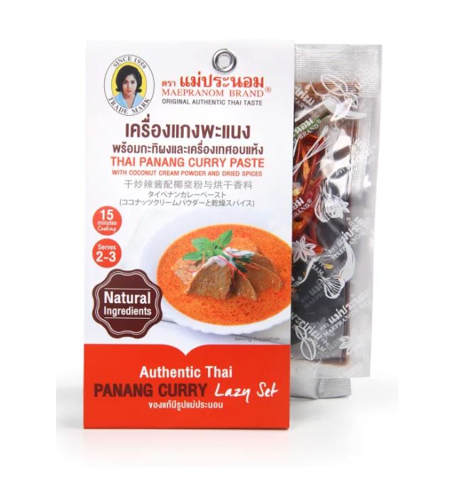 Mae Pranom Panang Curry Paste with Coconut Milk Powder and Dried